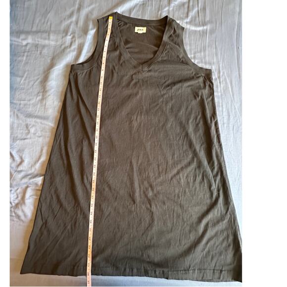 Pact 100% organic cotton vneck tshirt black tank dress, XL, sustainable, earthy - Picture 6 of 7